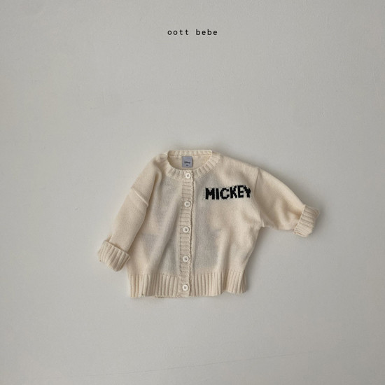 OOTT BEBE - Korean Children Fashion - #Kfashion4kids - Hello Mickey Knit Cardigan with Mom - 5