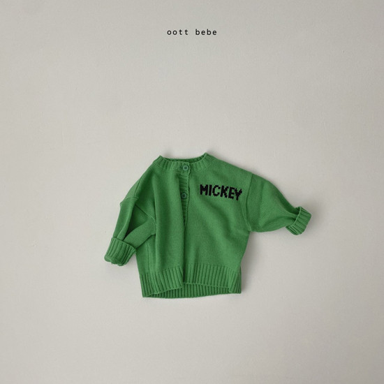 OOTT BEBE - Korean Children Fashion - #Kfashion4kids - Hello Mickey Knit Cardigan with Mom - 7