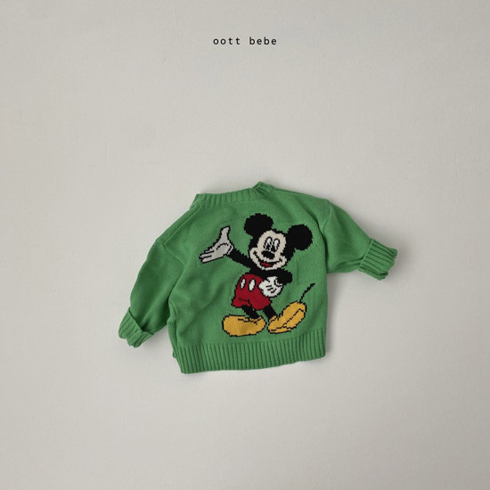 OOTT BEBE - Korean Children Fashion - #Kfashion4kids - Hello Mickey Knit Cardigan with Mom - 8