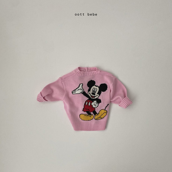 OOTT BEBE - Korean Children Fashion - #Kfashion4kids - Hello Mickey Knit Cardigan with Mom - 9