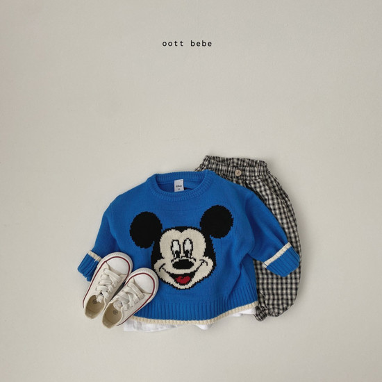 OOTT BEBE - Korean Children Fashion - #Kfashion4kids - Mickey Round Knit Pullover with Mom - 11
