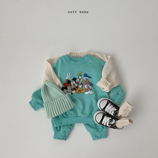 OOTT BEBE - Korean Children Fashion - #Kfashion4kids - Disney Friends Top Bottom Set - 10