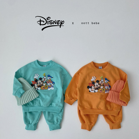 OOTT BEBE - Korean Children Fashion - #Kfashion4kids - Disney Friends Top Bottom Set - 12