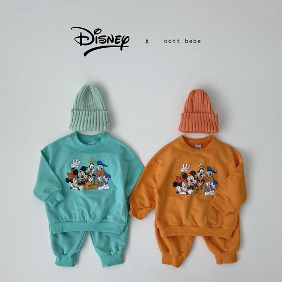OOTT BEBE - Korean Children Fashion - #Kfashion4kids - Disney Friends Top Bottom Set - 3