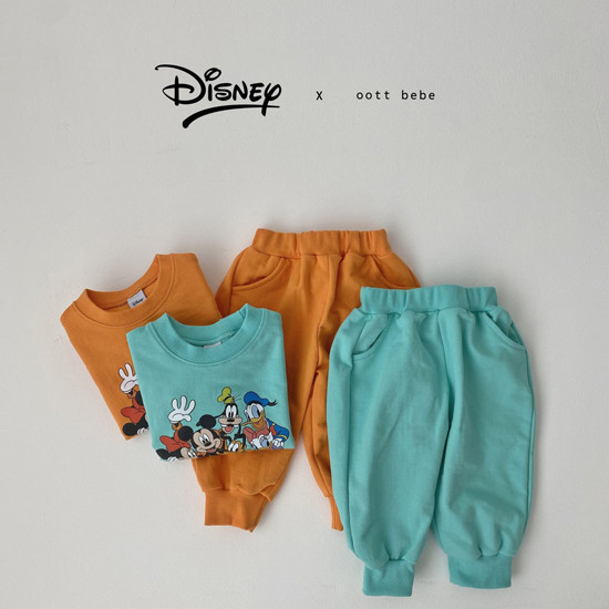 OOTT BEBE - Korean Children Fashion - #Kfashion4kids - Disney Friends Top Bottom Set - 4