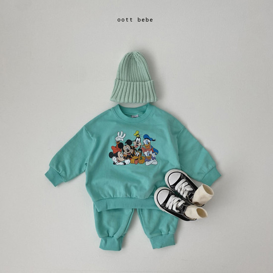 OOTT BEBE - Korean Children Fashion - #Kfashion4kids - Disney Friends Top Bottom Set - 8