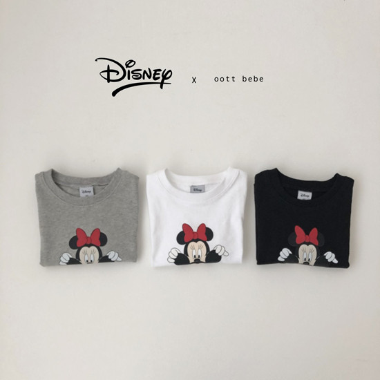 OOTT BEBE - Korean Children Fashion - #Kfashion4kids - Mickey Minnie Short Tee