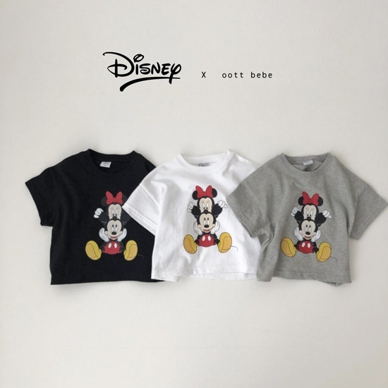 OOTT BEBE - Korean Children Fashion - #Kfashion4kids - Mickey Minnie Short Tee - 10