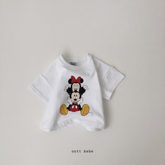 OOTT BEBE - Korean Children Fashion - #Kfashion4kids - Mickey Minnie Short Tee - 2