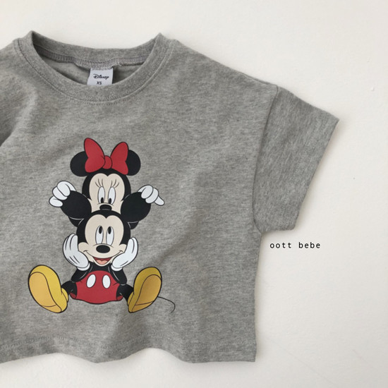 OOTT BEBE - Korean Children Fashion - #Kfashion4kids - Mickey Minnie Short Tee - 3