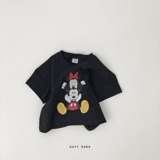 OOTT BEBE - Korean Children Fashion - #Kfashion4kids - Mickey Minnie Short Tee - 4