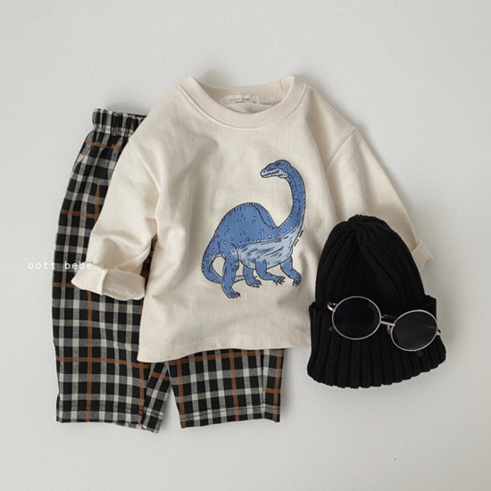 OOTT BEBE - Korean Children Fashion - #Kfashion4kids - Spring Dino Top Bottom Set - 12
