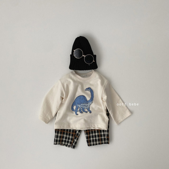 OOTT BEBE - Korean Children Fashion - #Kfashion4kids - Spring Dino Top Bottom Set - 5