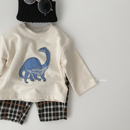 OOTT BEBE - Korean Children Fashion - #Kfashion4kids - Spring Dino Top Bottom Set - 6