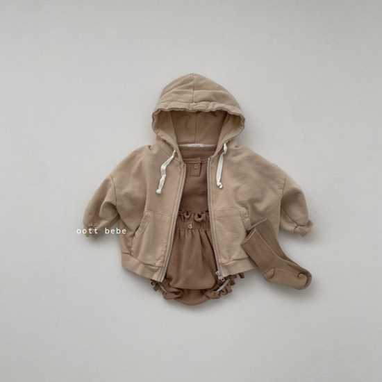 OOTT BEBE - Korean Children Fashion - #Kfashion4kids - Benny Bear Hood Zip-up Jacket - 2