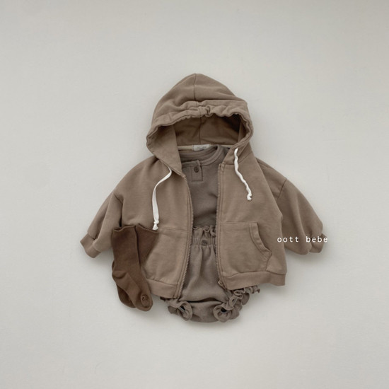 OOTT BEBE - Korean Children Fashion - #Kfashion4kids - Benny Bear Hood Zip-up Jacket - 3