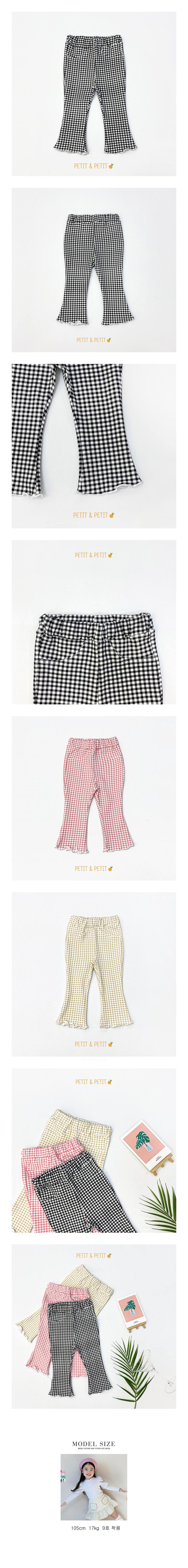 PETIT & PETIT - Korean Children Fashion - #Kfashion4kids - Check Bootscut Pants