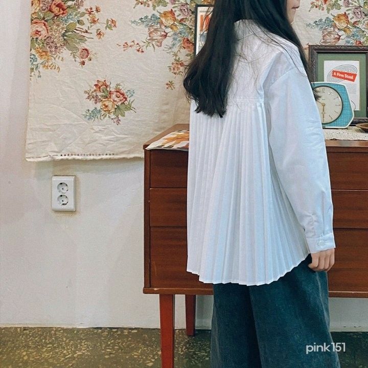 PINK151 - Korean Children Fashion - #Kfashion4kids - Accordion Blouse Shirt