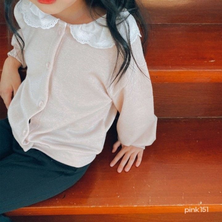 PINK151 - Korean Children Fashion - #Kfashion4kids - Lace Collar Cardigan