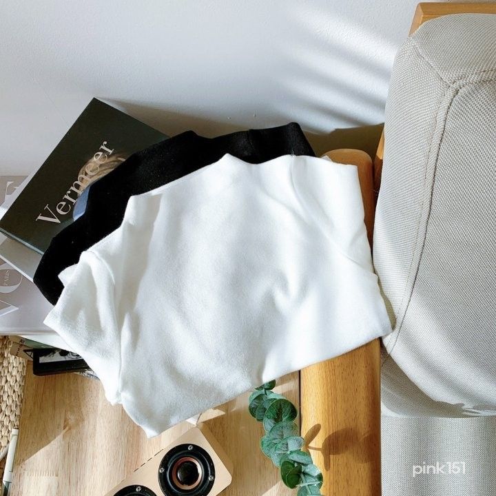 PINK151 - Korean Children Fashion - #Kfashion4kids - Lip Half Turtleneck Tee