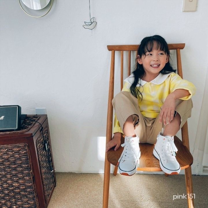 PINK151 - Korean Children Fashion - #Kfashion4kids - Check Sailor Tee