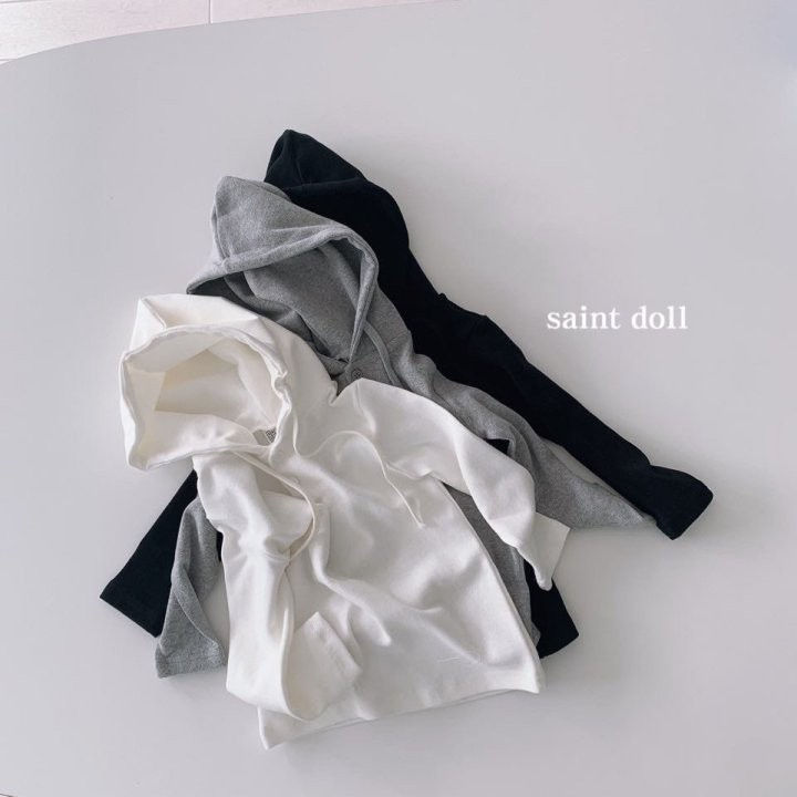 SAINT DOLL - Korean Children Fashion - #Kfashion4kids - Button Hood Tee