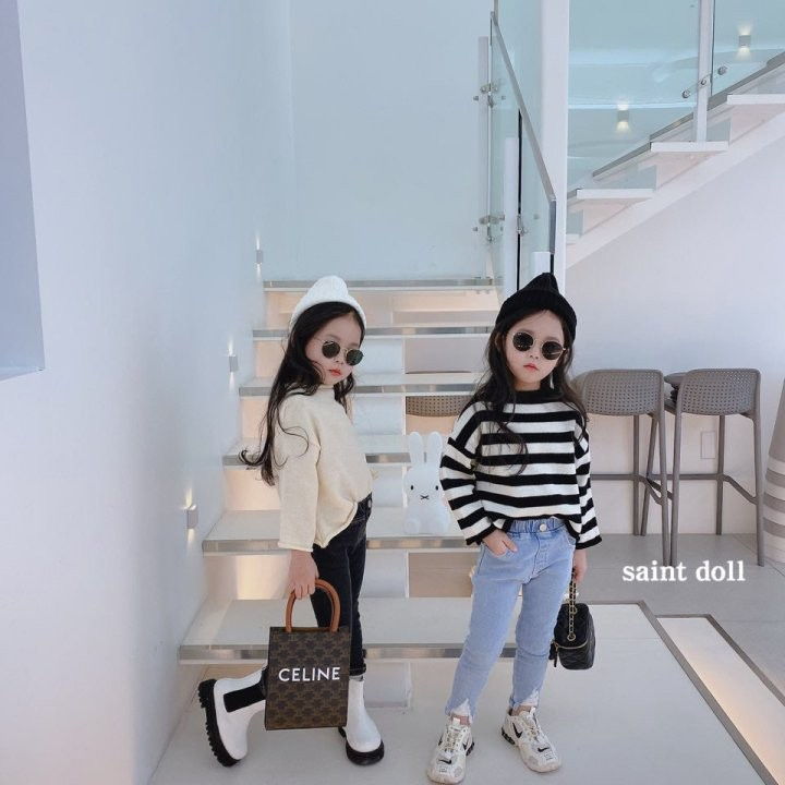 SAINT DOLL - Korean Children Fashion - #Kfashion4kids - Roll-up Knit Pullover