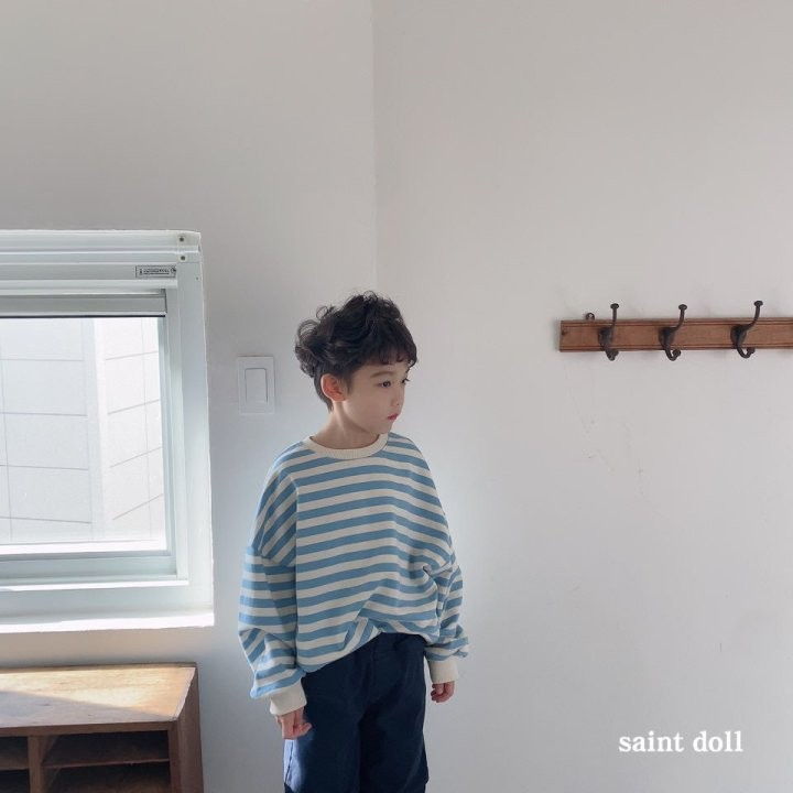 SAINT DOLL - Korean Children Fashion - #Kfashion4kids - Papillon Stripe Sweatshirt