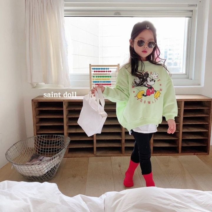 SAINT DOLL - Korean Children Fashion - #Kfashion4kids - Crack Mickey Sweatshirt with Mom