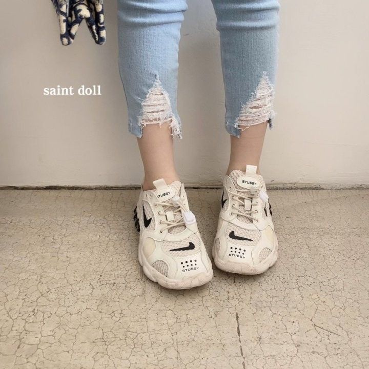 SAINT DOLL - Korean Children Fashion - #Kfashion4kids - Edge Damage Skinny Jeans