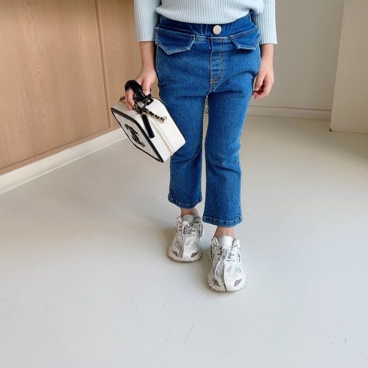SAINT DOLL - Korean Children Fashion - #Kfashion4kids - Pocket Bootscut Jeans