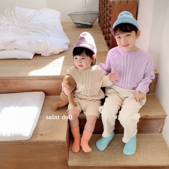 SAINT DOLL - Korean Children Fashion - #Kfashion4kids - Color Knit Pullover