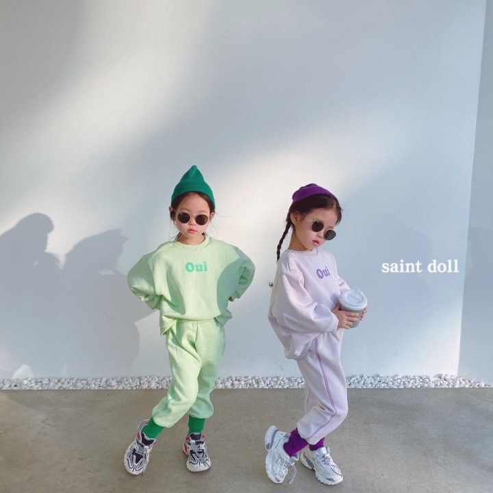 SAINT DOLL - Korean Children Fashion - #Kfashion4kids - Oui Top Bottom Set