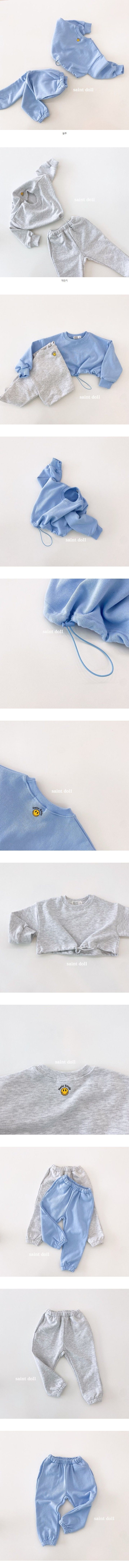 SAINT DOLL - Korean Children Fashion - #Kfashion4kids - Smily String Top Bottom Set - 2