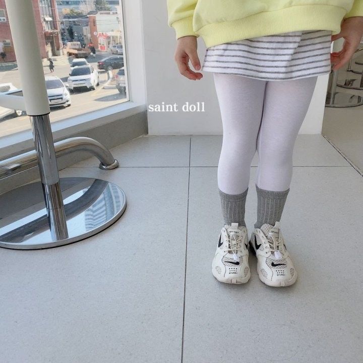 SAINT DOLL - Korean Children Fashion - #Kfashion4kids - Stripe Skirt Leggings
