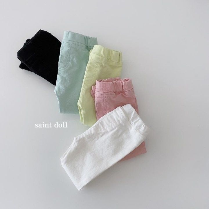 SAINT DOLL - Korean Children Fashion - #Kfashion4kids - Pastel Cotton Jeggings