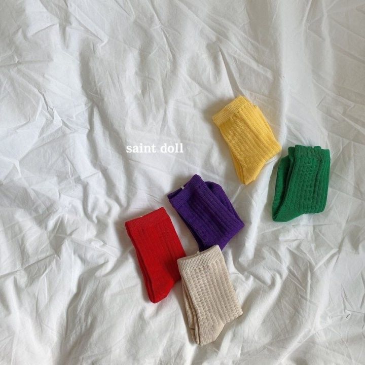 SAINT DOLL - Korean Children Fashion - #Kfashion4kids - Vivid Socks [set of 5]