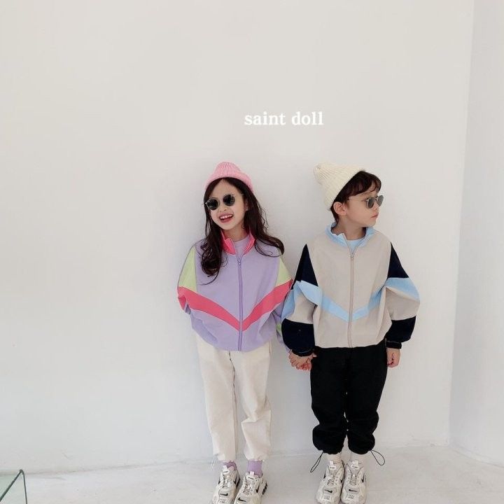 SAINT DOLL - Korean Children Fashion - #Kfashion4kids - Sporty Colored Zip-up Jacket