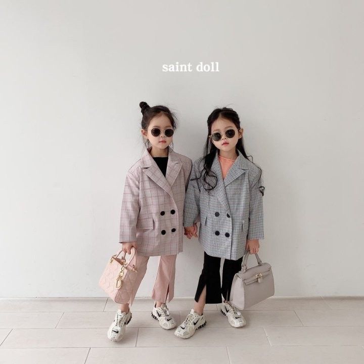 SAINT DOLL - Korean Children Fashion - #Kfashion4kids - Double Check Jacket