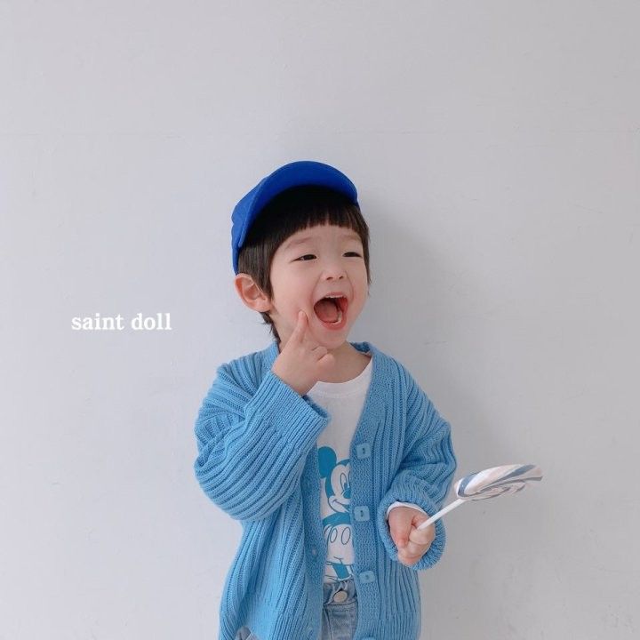 SAINT DOLL - Korean Children Fashion - #Kfashion4kids - Square Button Cardigan