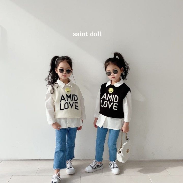 SAINT DOLL - Korean Children Fashion - #Kfashion4kids - Smile Knit Vest