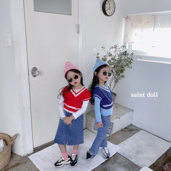 SAINT DOLL - Korean Children Fashion - #Kfashion4kids - School Short Knit Vest