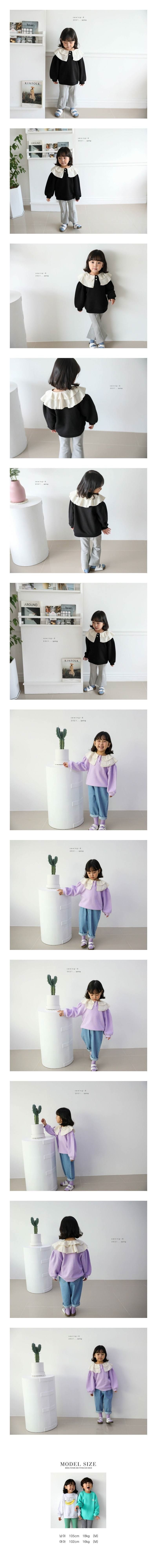 SEWING-B - Korean Children Fashion - #Kfashion4kids - Frill Sweatshirt