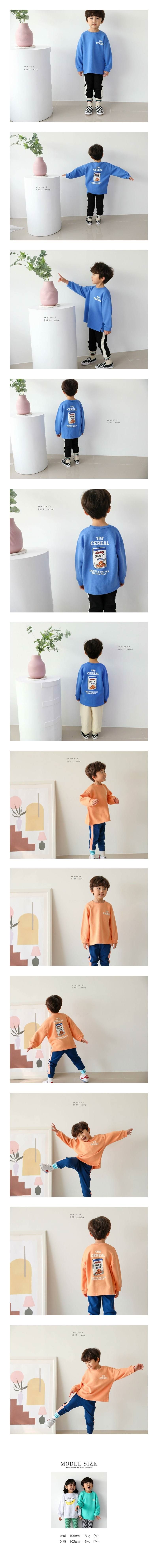 SEWING-B - Korean Children Fashion - #Kfashion4kids - Cereal Long Sweatshirt