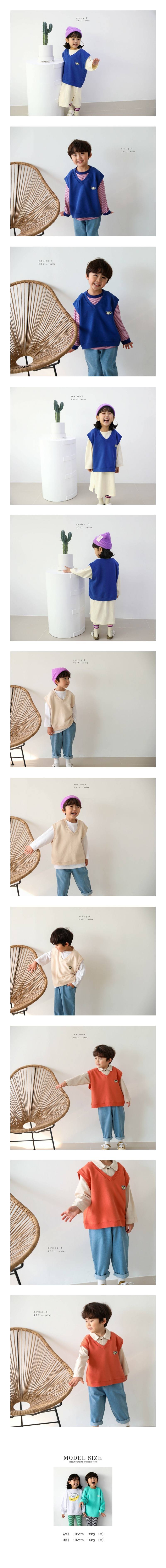 SEWING-B - Korean Children Fashion - #Kfashion4kids - Roro V-neck Vest