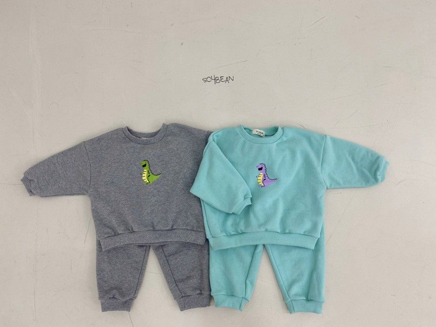 SOYBEAN - Korean Children Fashion - #Kfashion4kids - Dino Top Bottom Set