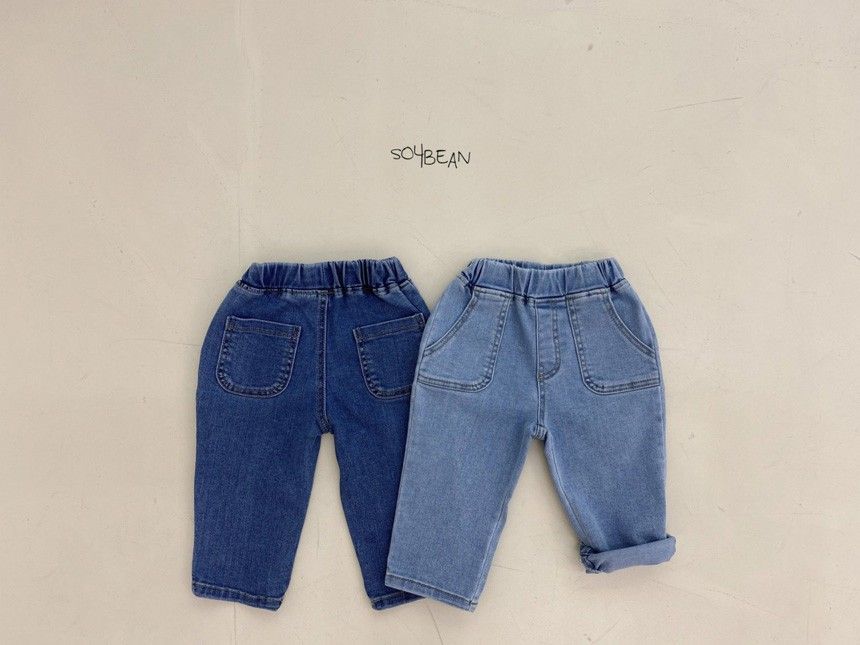 SOYBEAN - Korean Children Fashion - #Kfashion4kids - Span Pocket Denim Pants