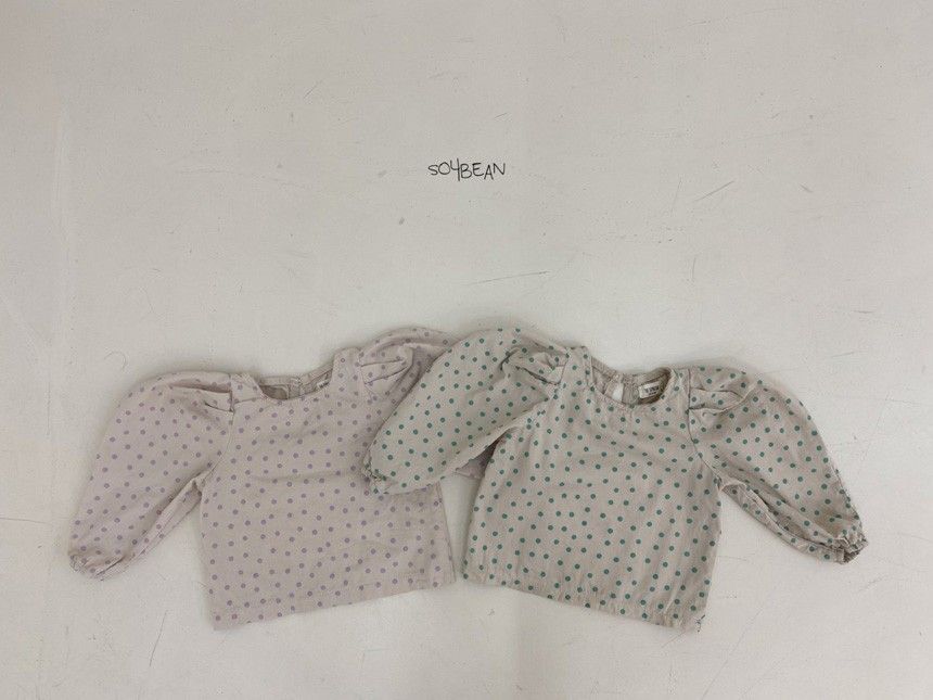 SOYBEAN - Korean Children Fashion - #Kfashion4kids - Dot Puff Blouse