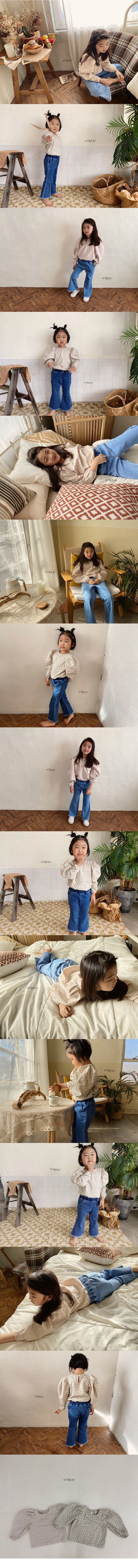 SOYBEAN - Korean Children Fashion - #Kfashion4kids - Dot Puff Blouse - 2