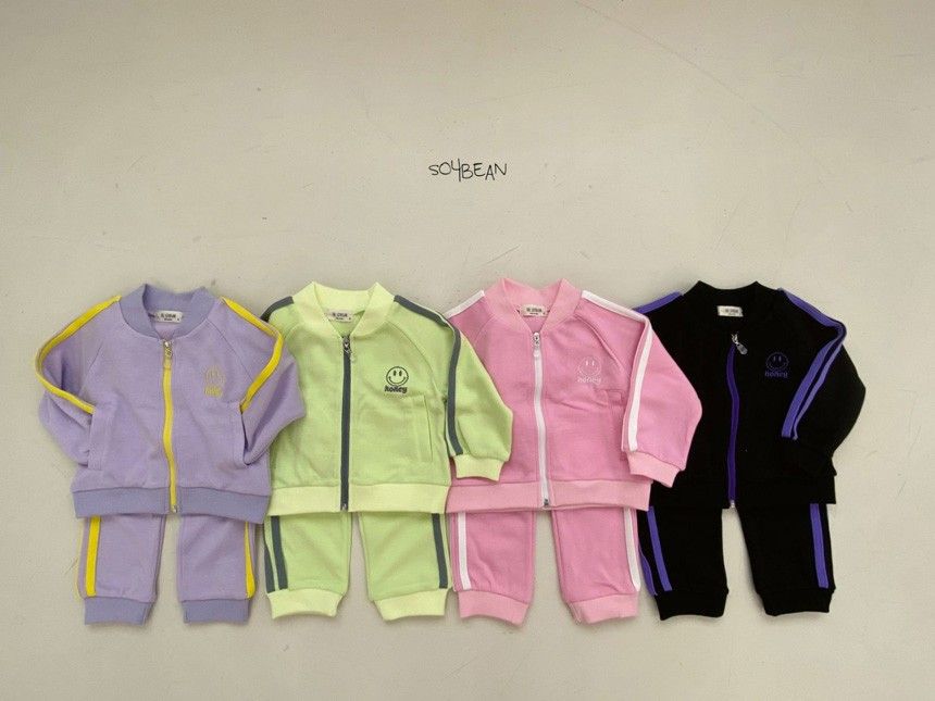 SOYBEAN - Korean Children Fashion - #Kfashion4kids - Smile Track Top Bottom Set